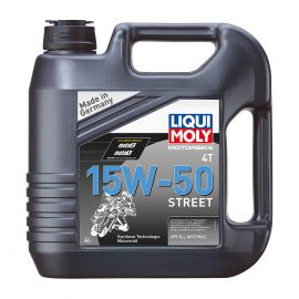 Масло за мотоциклети LIQUI MOLY MOTORBIKE 4T 15W-50 Street синтетична техология 4-тактови двигатели 4 литра