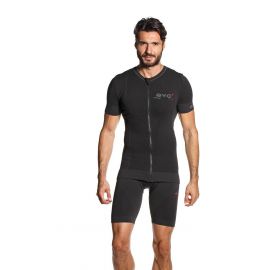 Мъжка блуза за шосейно колоездене BikeHP Evo+ черна с цип и задни джобове – Мото Пойнт