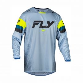 Мотокрос блуза FLY RACING Kinetic Prix Jersey - Ice Grey/Charcoal/Hi-Vis 2024