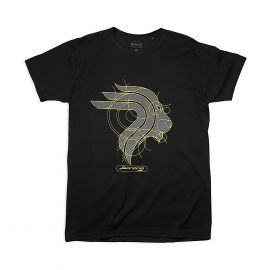 Мото тениска с къс ръкав Leoncino Benelli черна