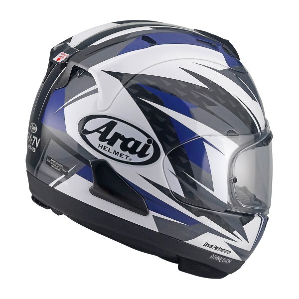 Arai RX-7V EVO Rush Blue – Върхова защита за мотористи