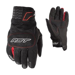 Ръкавици за мотор RST RIDER CE M черен/червен текстил