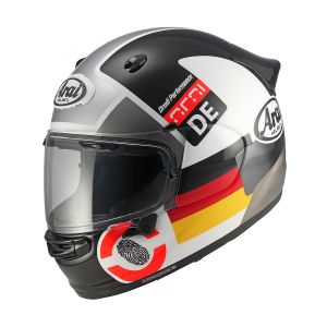 Каска за мотор Arai Quantic NATION DE, японска ръчна изработка с уникална графика, безопасна и готова за интерком