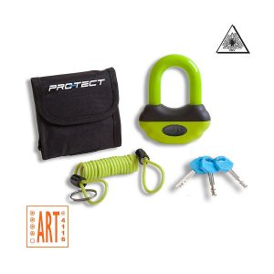 Заключващ катинар за диск за мотор PRO-TECT TOPAZ ART-4 сигнално зелен