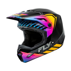Мотокрос каска FLY RACING Kinetic Menace Black/Sunrise  | Безопасност и Стил