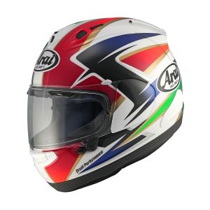 Arai RX-7V EVO Cadalora Restyle – състезателна каска с италиански трикольор и дизайн от Drudi Performance